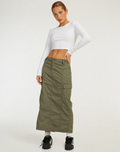 Motel Rocks Cargo Maxi Skirt