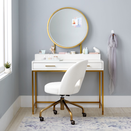 Classic gold vanity desk