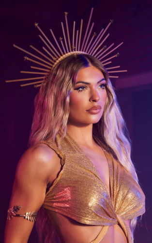 Golden goddess costume from PLT