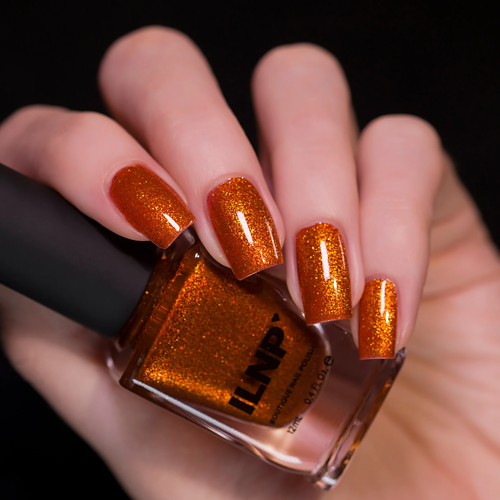 Burnt orange glitter nails