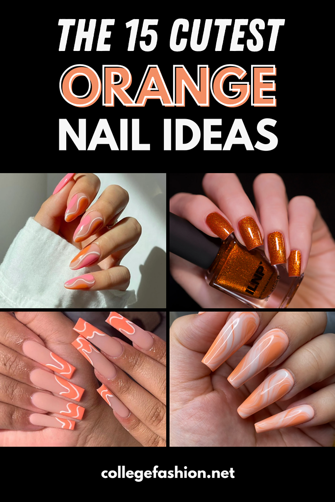 Spam Page 🤪💋💅🏽💇🏽‍♀️🛍 on Instagram: “Orange Nails 🥵🍊🦁🏀🎃💅🏽 -  {Follow @lit.fashion.trends for more! 🧡} ------… | Orange acrylic nails,  Nails, Fire nails