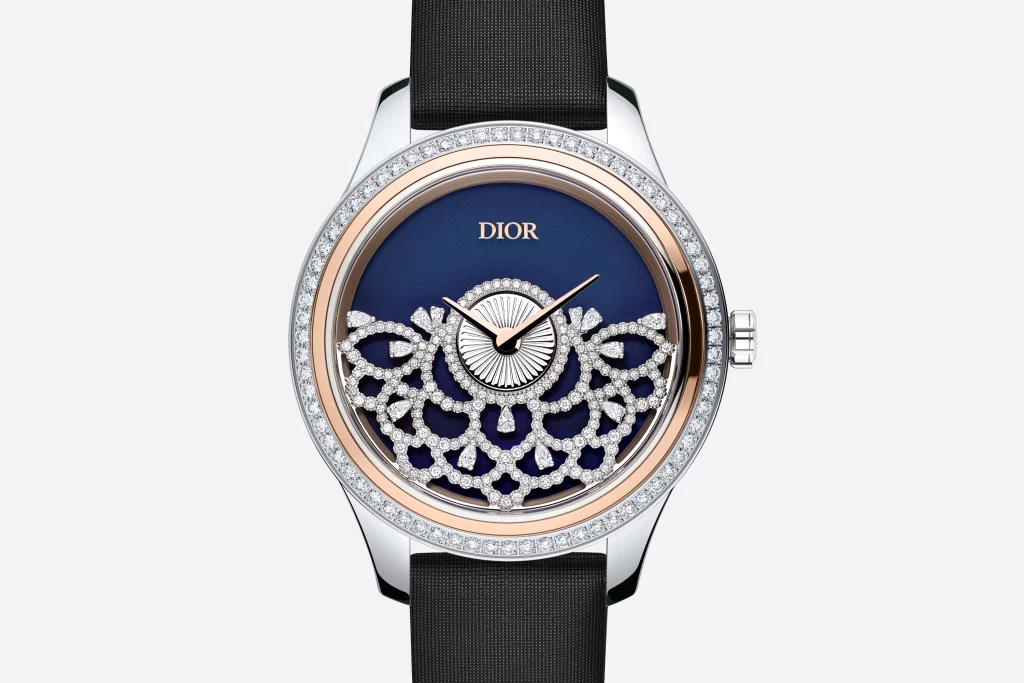 Dior Grand Bal Dentelle, 36MM, Automatic Movement, Pink Gold, White Gold, and Diamonds
