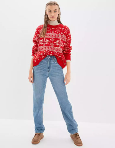 AE Fair Isle Sweater - holiday party outfits