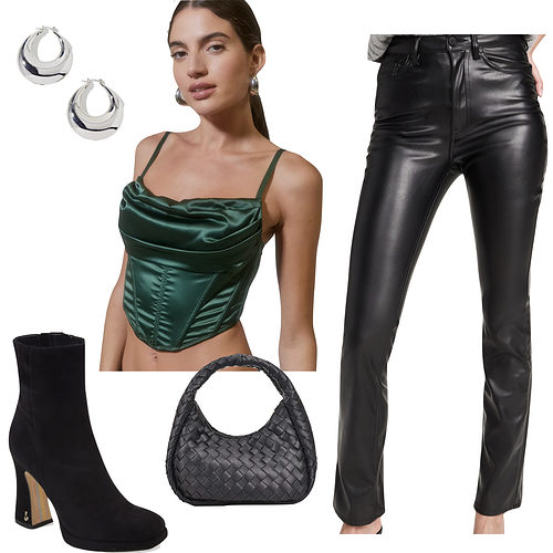 Clubbing Outfit with Faux Leather Pants