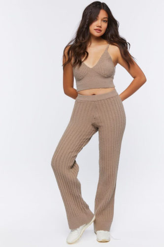 F21 Rib Knit Top and Pants Set