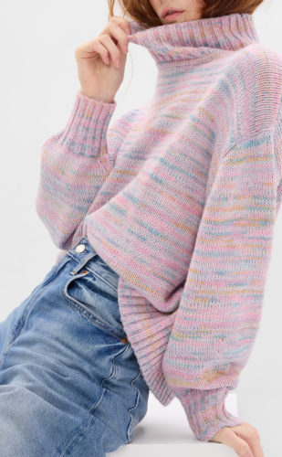 Gap Mock neck Puff Cuff Sweater