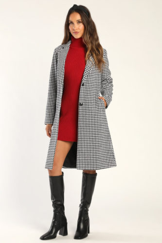 Lulus Houndstooth Coat