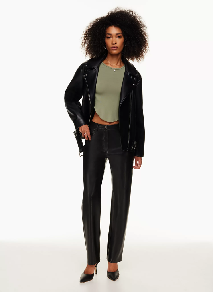 Aritzia melina pant in black - leather trousers, fashion designer, classic pair