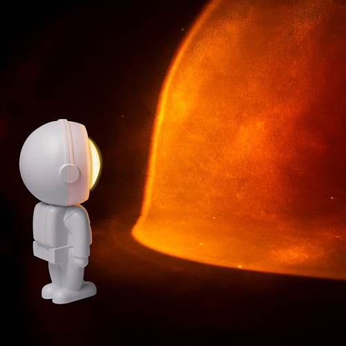 Astronaut shaped sunset lamp