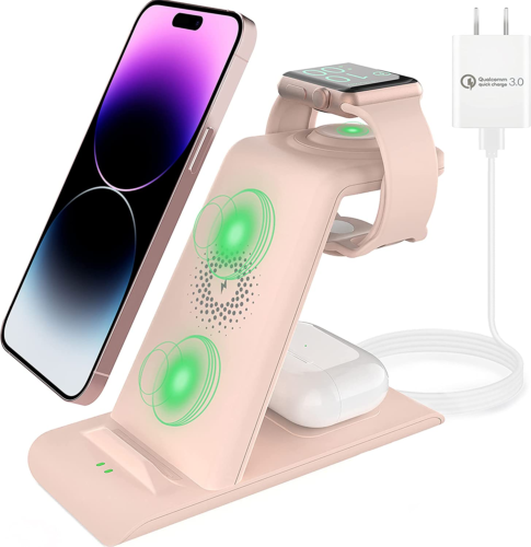 Charging station for iphone, apple watch, and airpods