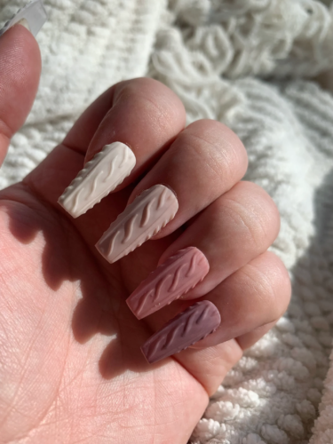 Knit sweater nails