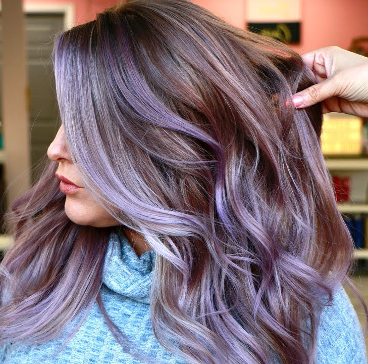 Purple balayage hair