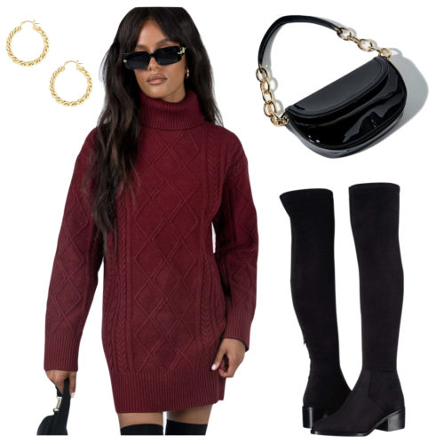Sweater Dress Holiday Outfit