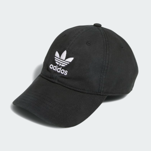 Basic black adidas trefoil hat