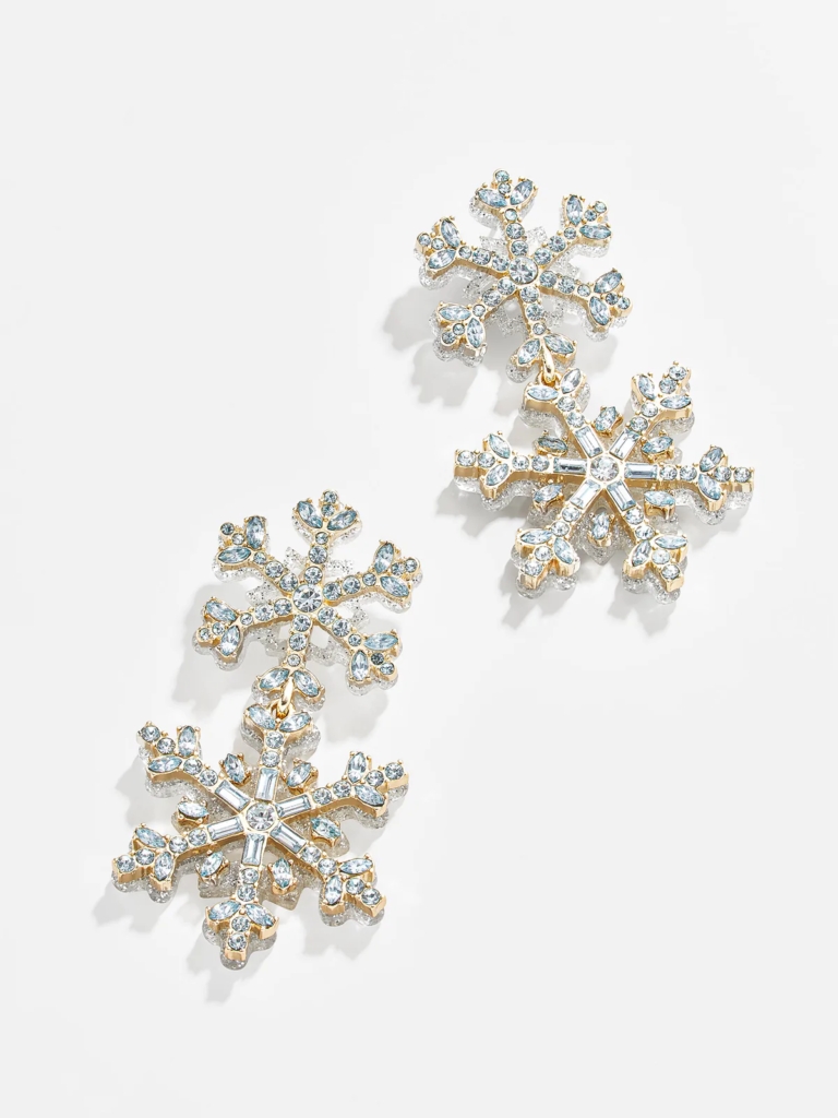 Baublebar snowflake earrings - holiday gift ideas