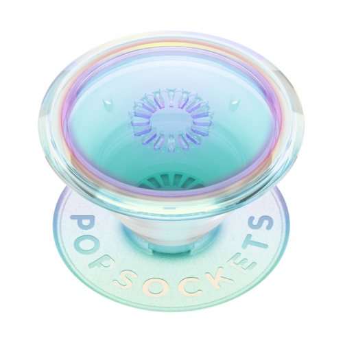 Clear iridescent pop socket