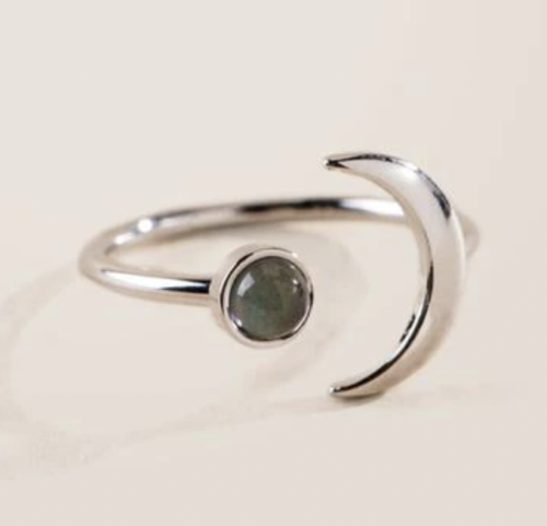 Crescent moon mood ring from Francescas