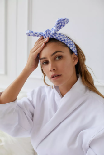 Urban Outfitters blue spa day headband