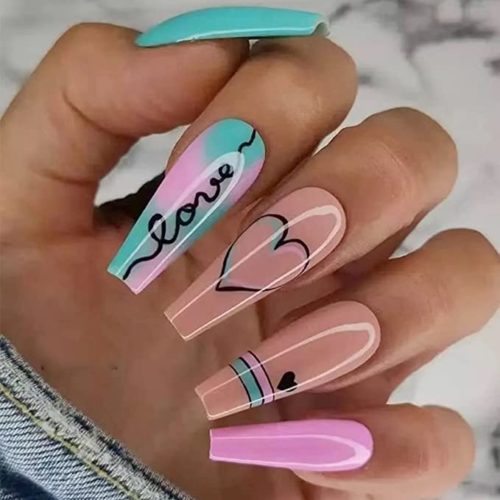 Valentine's nails from amazon