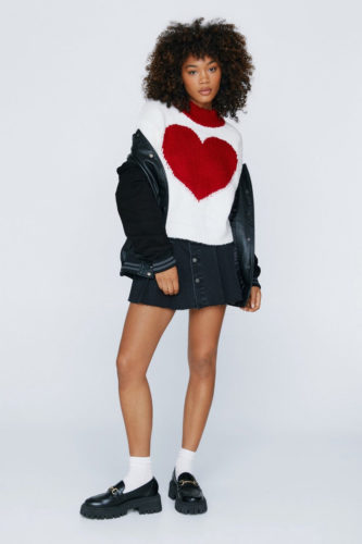 Nasty Gal Heart Sweater