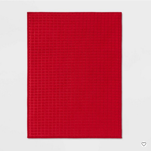 red textured drying mat