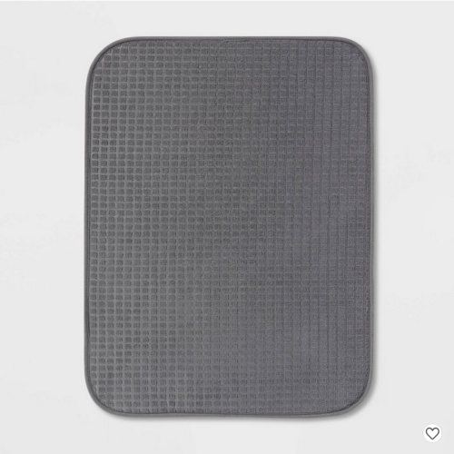gray large textured drying mat