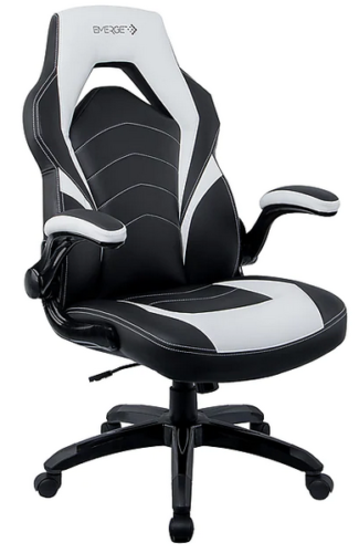 black and white gamer chair