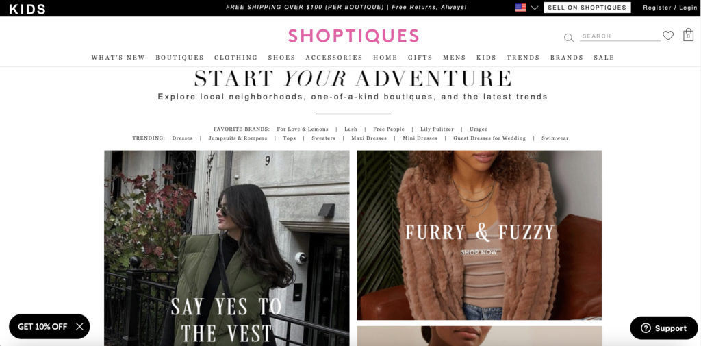 Shoptiques Website