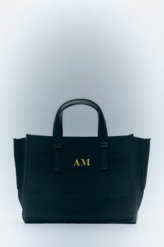 Zara Monogrammed Mini Tote Bag