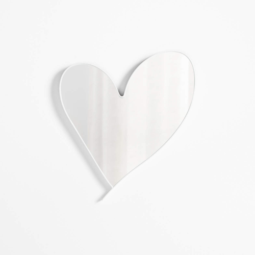 Heart shaped wall mirror