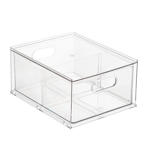 clear acrylic stacking drawer with additional storage