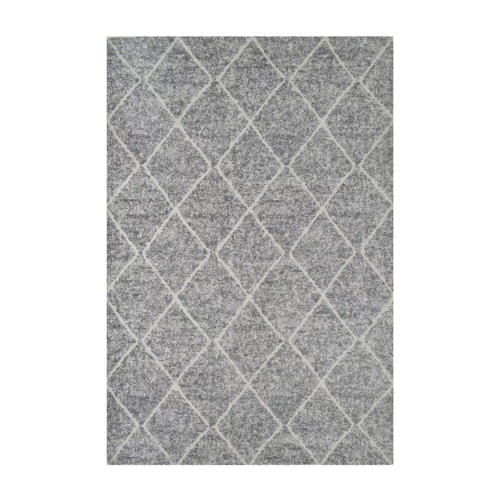 diamond pattern gray medium size rug