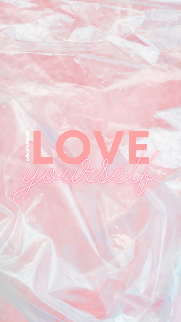 Love Yourself iPhone wallpaper in pink
