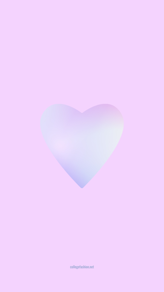 Purple heart with gradient Valentine's Day wallpaper for iphone