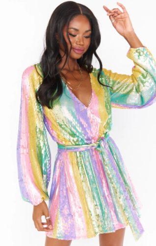 Rainbow Mardi Gras dress