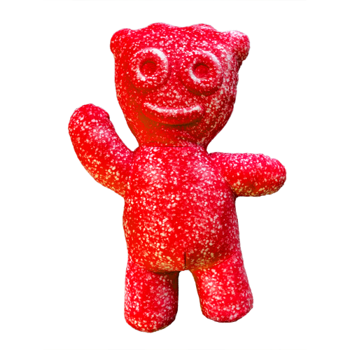 red sour patch kid plush toy pillow