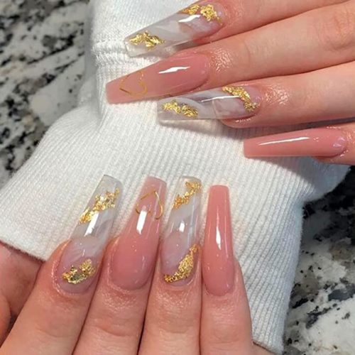 Gold foil nails
