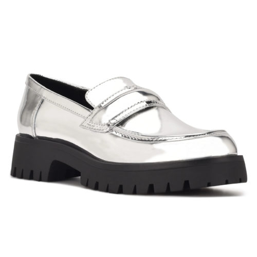 Nine West Silver Loafers