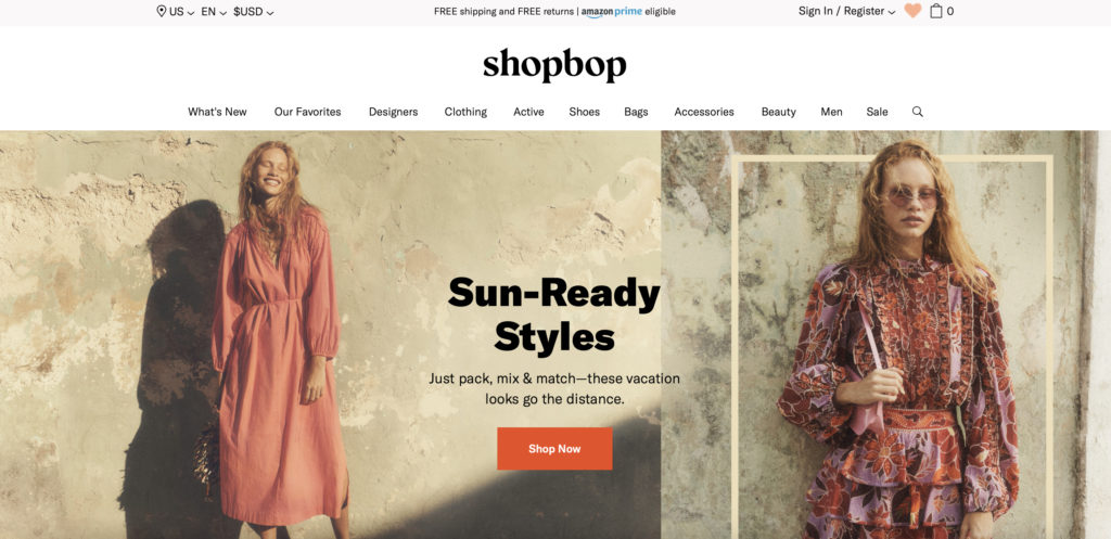 Shopbop Website