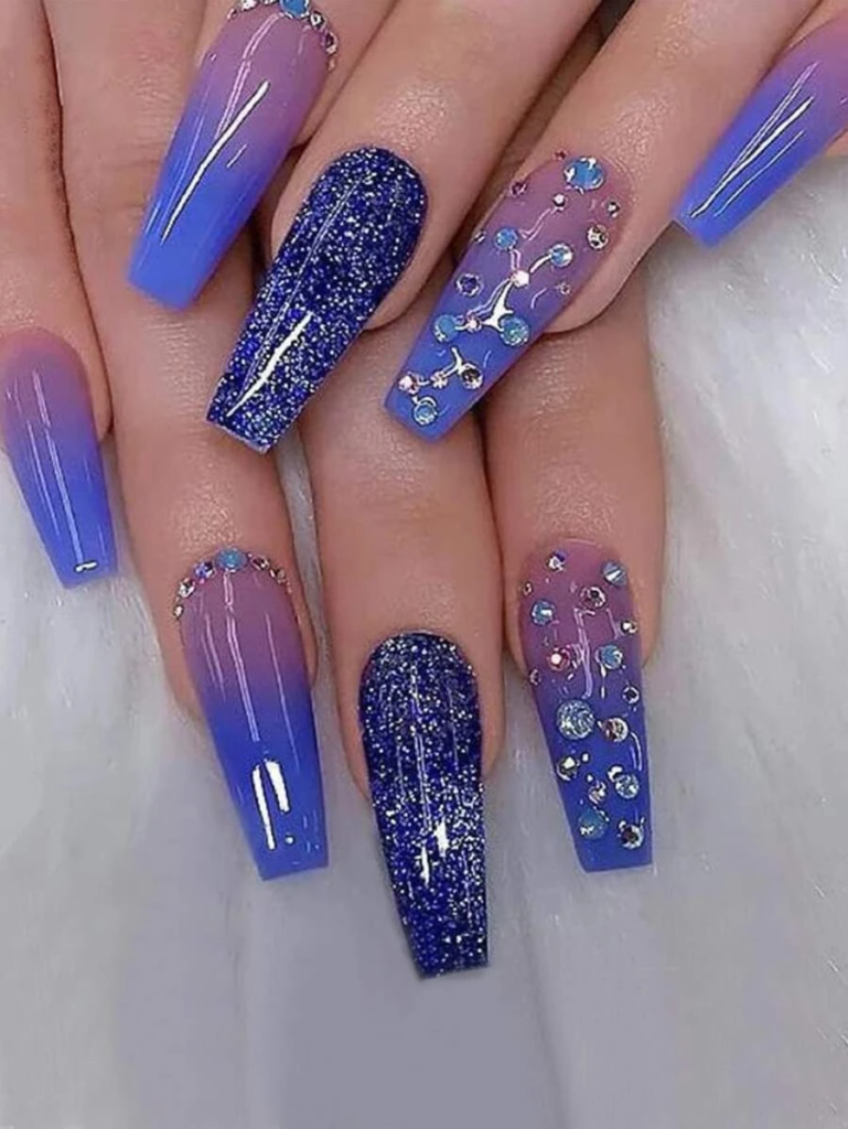 mardi gras nail art