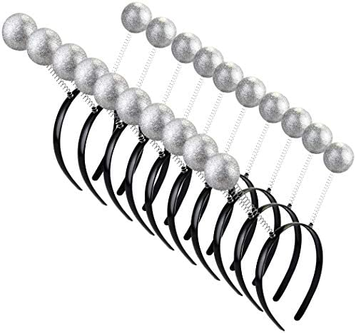 set of boppers alien headbands black withy silver 