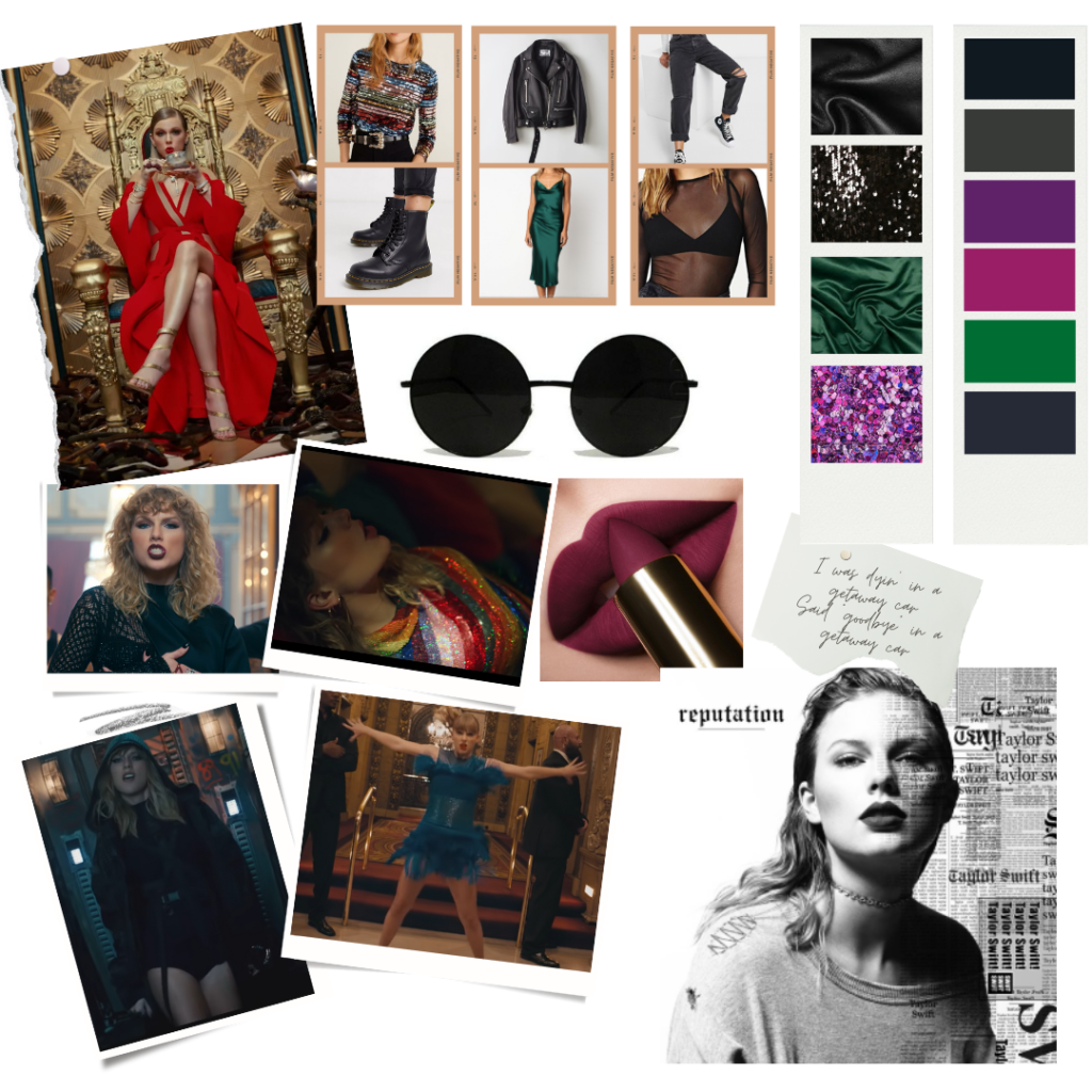 The Eras Tour Fashion Guide reputation moodboard