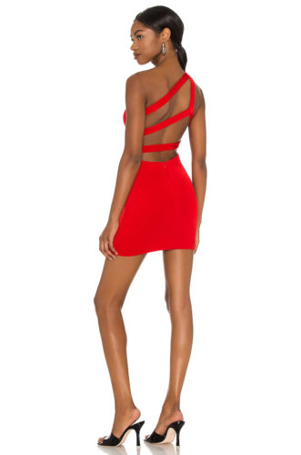 Revolve Red Open Back Mini Dress