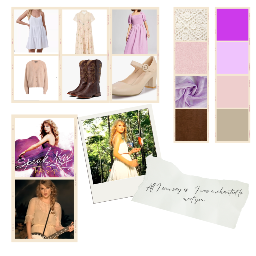 The Eras Tour Fashion Guide Speak Now Moodboard