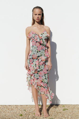 Zara Ruffled Floral Dress