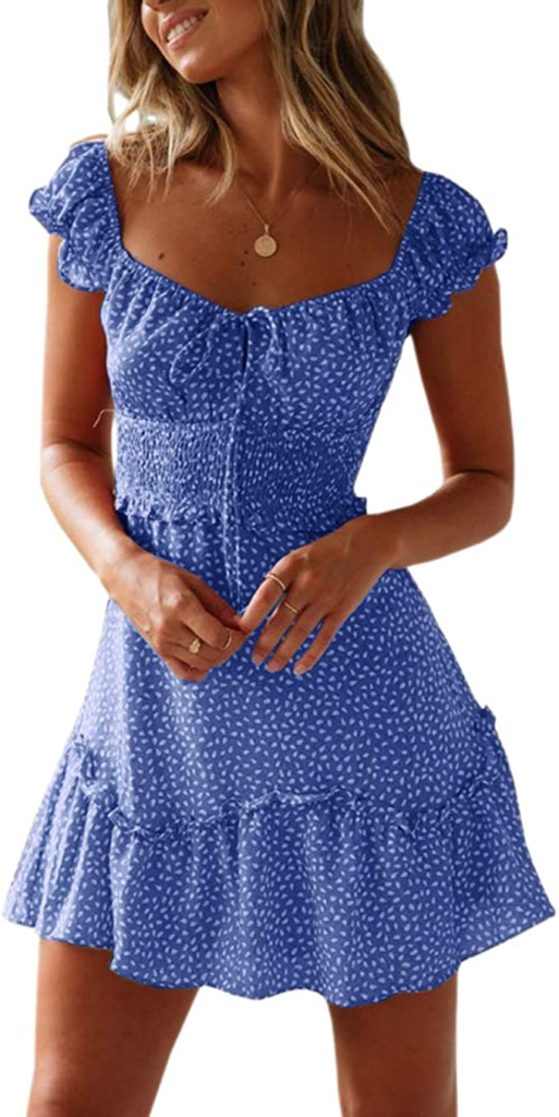 Amazon a-line dress with sweetheart neckline