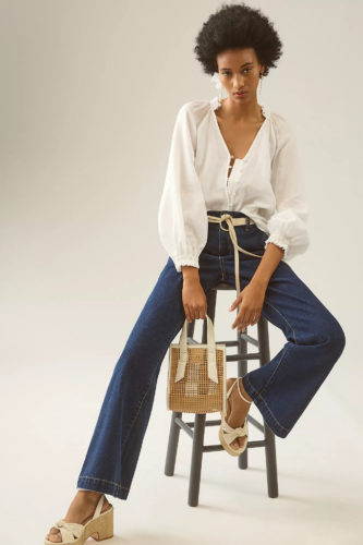 Anthropologie Linen Blouse