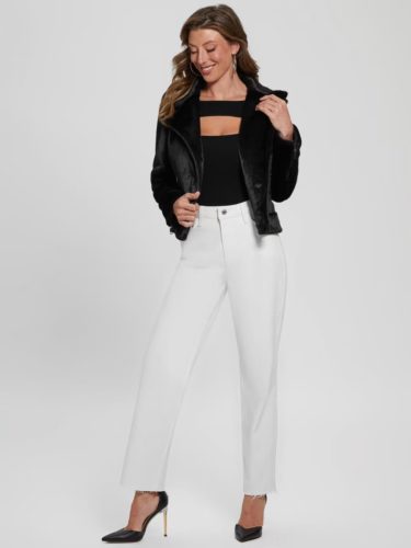 Lavinia Faux-Fur Moto Jacket