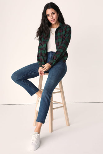 Pass Plaid Shirt Jeans Outfit
