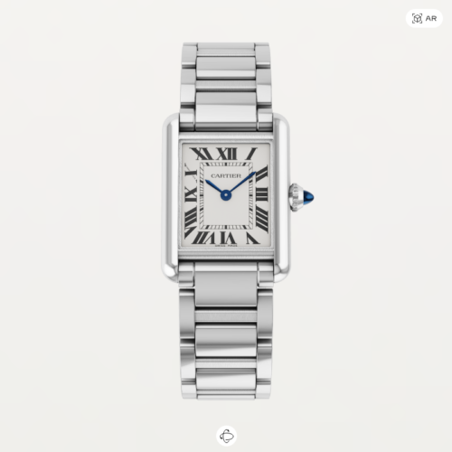 Cartier Small Model Tank Steel Quartz Watch